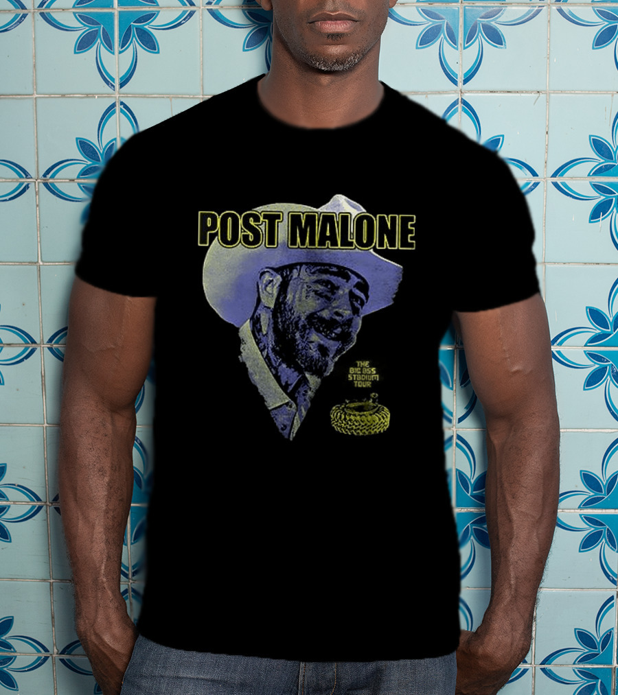Post Malone Big Ass Stadium Tour Porty Co Dates Schedule Cowboy Hat Snake T-Shirt