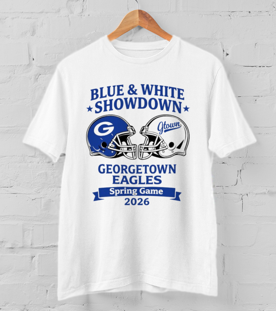 Blue And White Showdown Georgetown Eagles Spring Game 2026 T-Shirt