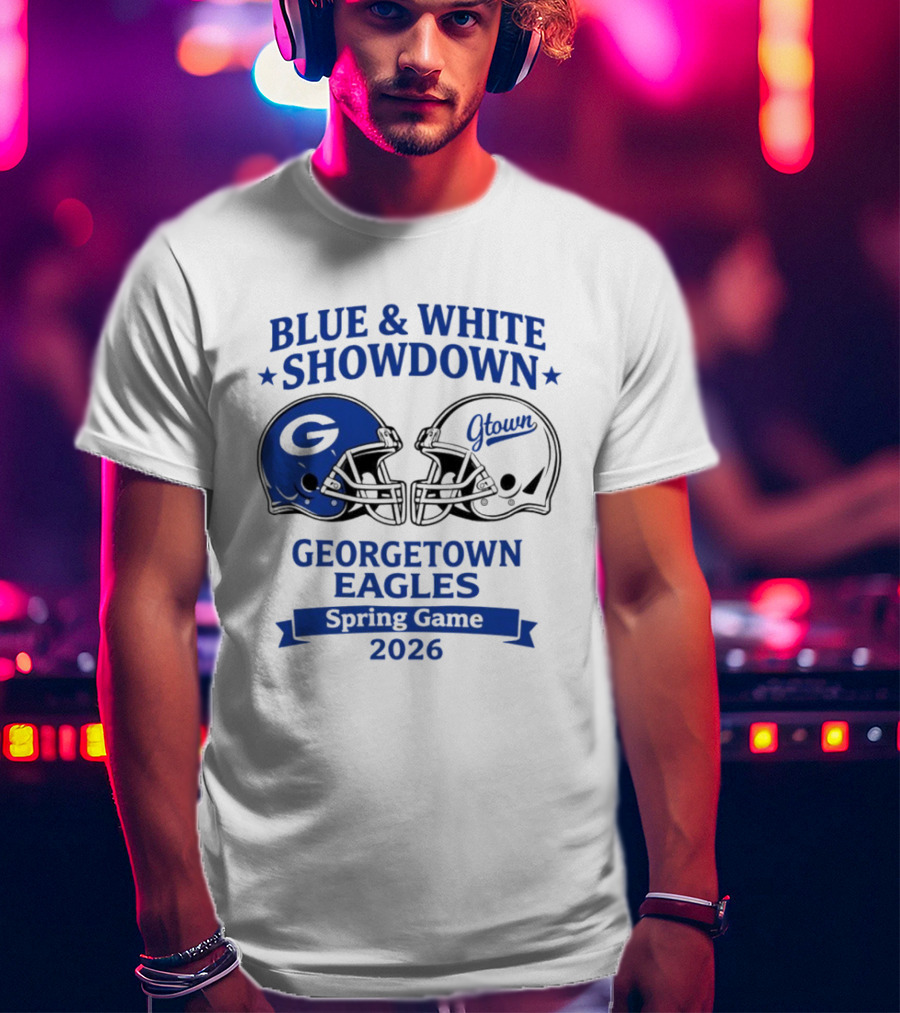 Blue And White Showdown Georgetown Eagles Spring Game 2026 T-Shirt