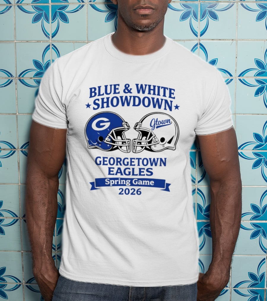 Blue And White Showdown Georgetown Eagles Spring Game 2026 T-Shirt