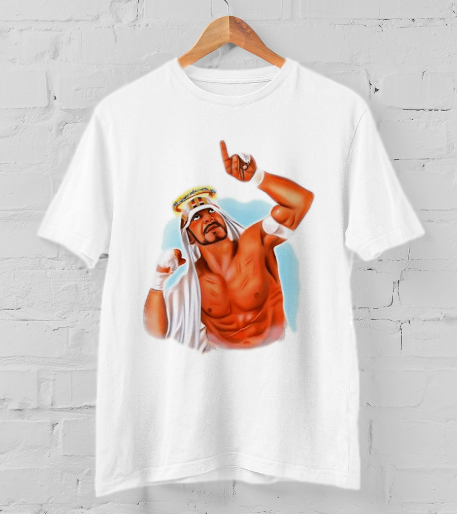 Sabu Airbrush Professional Wrestling Legend Iconic Pose T-Shirt