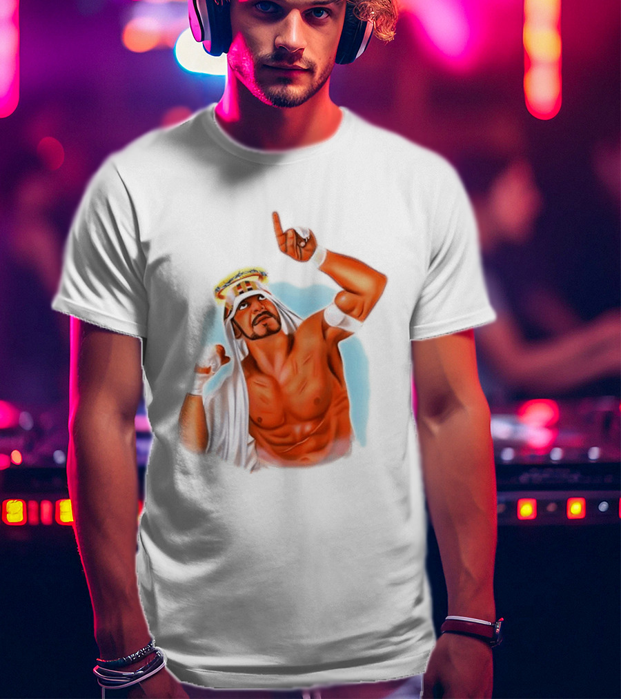 Sabu Airbrush Professional Wrestling Legend Iconic Pose T-Shirt
