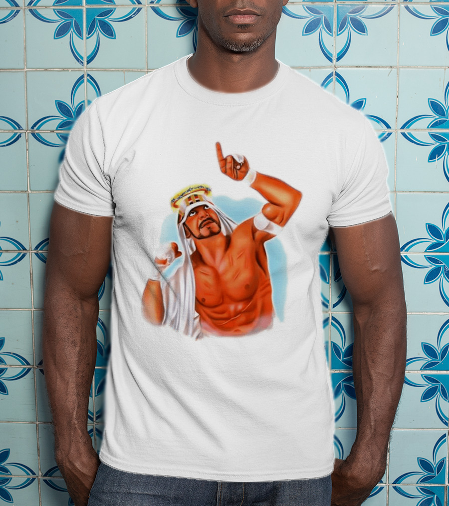 Sabu Airbrush Professional Wrestling Legend Iconic Pose T-Shirt