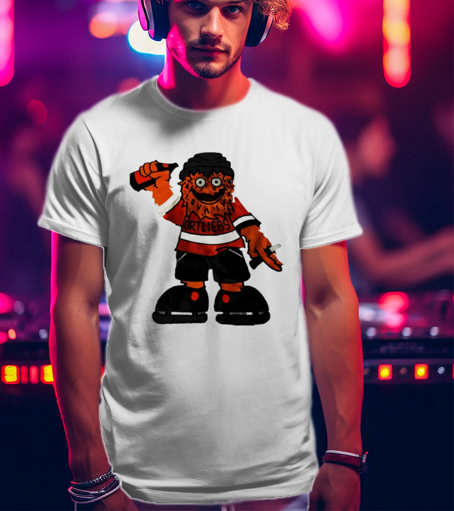 Gritty Philadelphia Flyers Hockey Club Ortliebs Mascot Pose T-Shirt