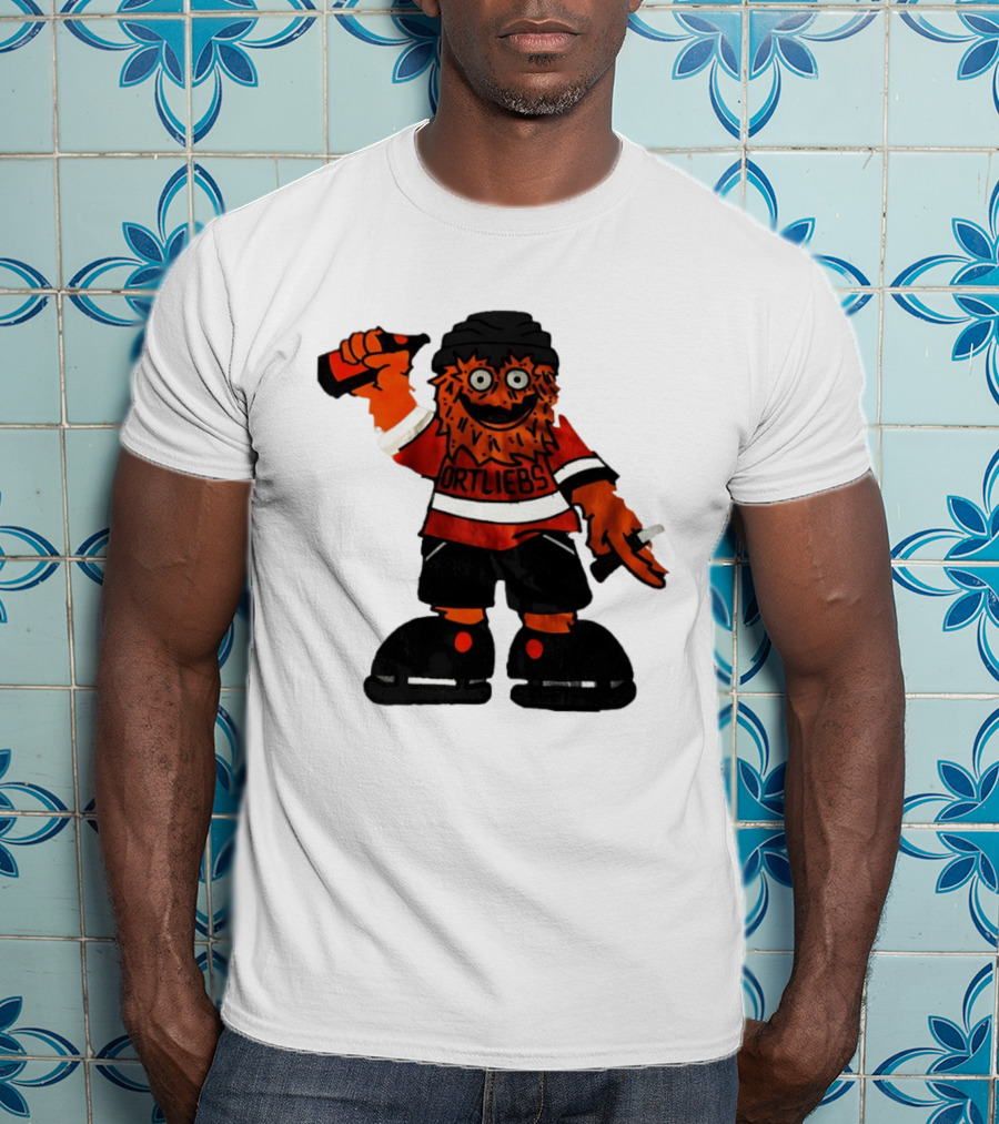 Gritty Philadelphia Flyers Hockey Club Ortliebs Mascot Pose T-Shirt