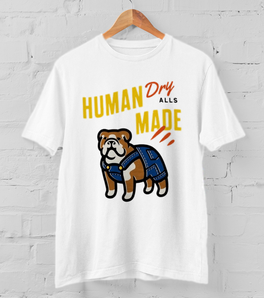 Human Made Dry Alls Bulldog In Overalls T-Shirt