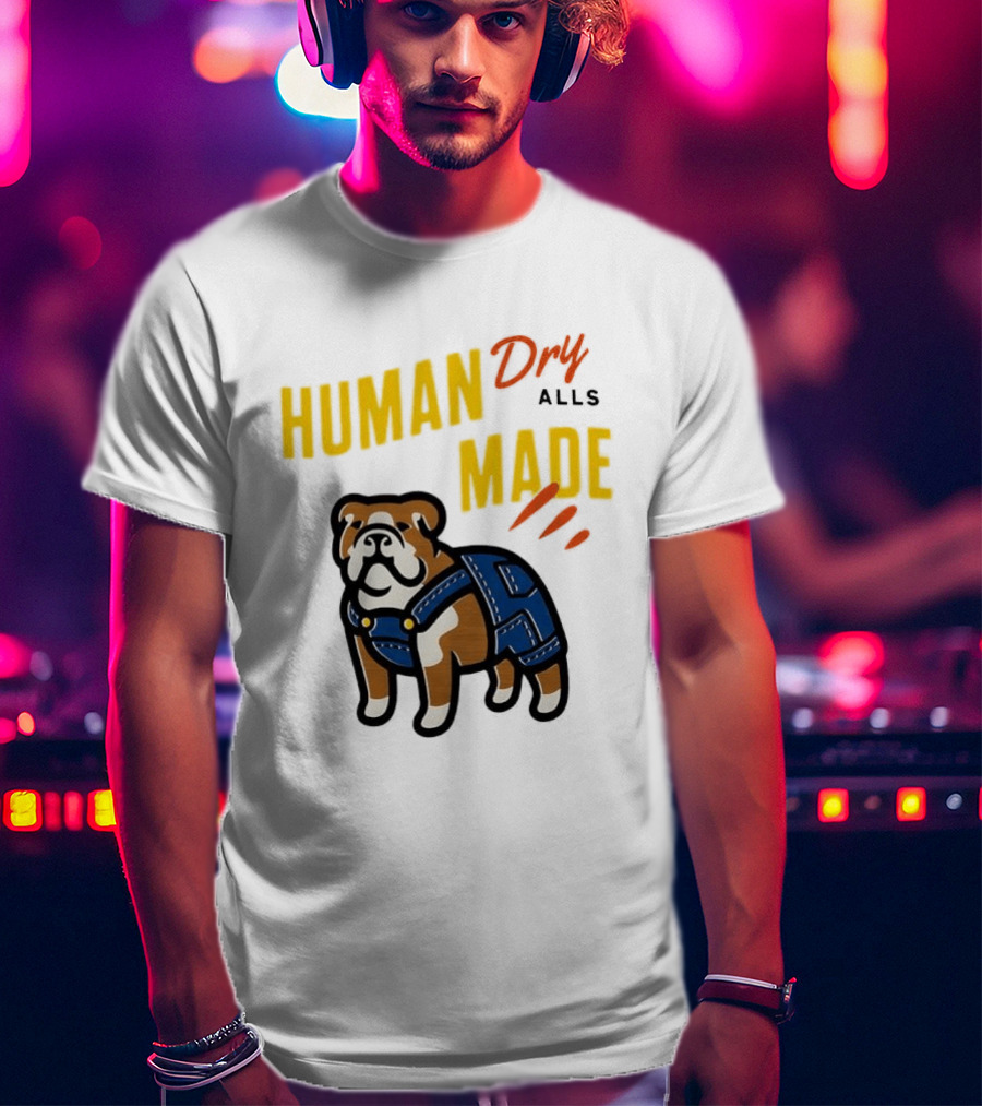 Human Made Dry Alls Bulldog In Overalls T-Shirt