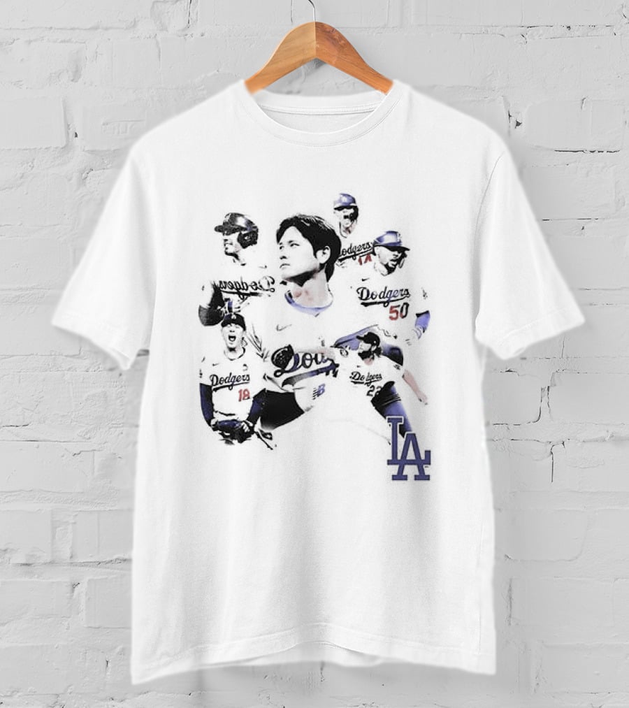 Los Angeles Dodgers Team Eight Rings Champions Players LA T-Shirt