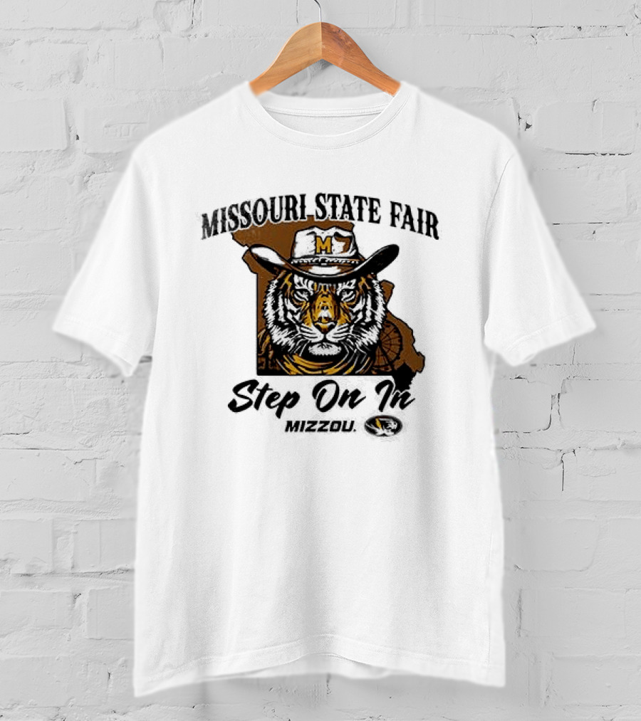 Mizzou Tigers Missouri State Fair Cowboy Hat Tiger Step On T-Shirt