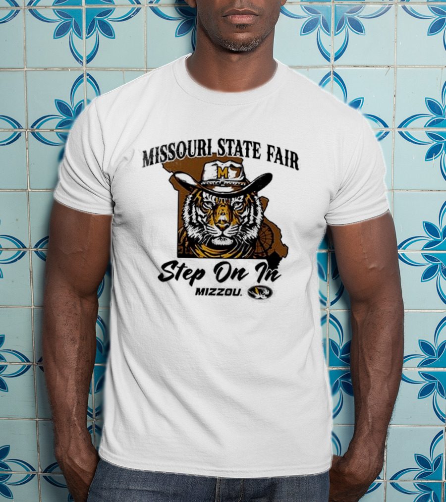 Mizzou Tigers Missouri State Fair Cowboy Hat Tiger Step On T-Shirt