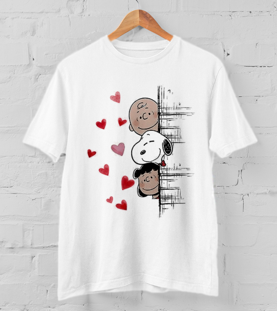 Snoopy Peanuts Friends Hearts Cuter Than Cupid Valentine's Day T-Shirt