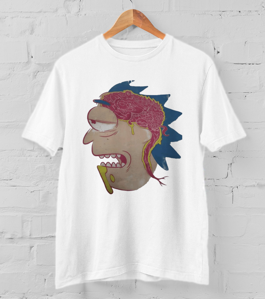 Morty Head Horror Brain Exposure Rick And Morty T-Shirt