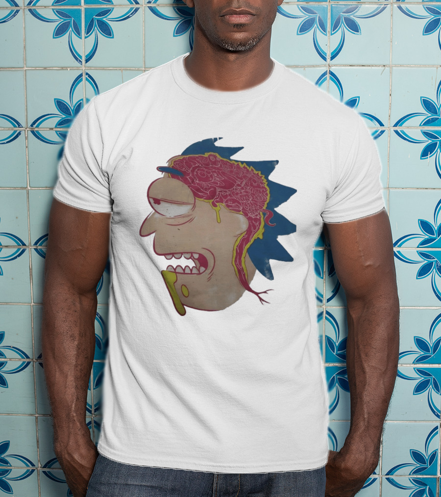 Morty Head Horror Brain Exposure Rick And Morty T-Shirt