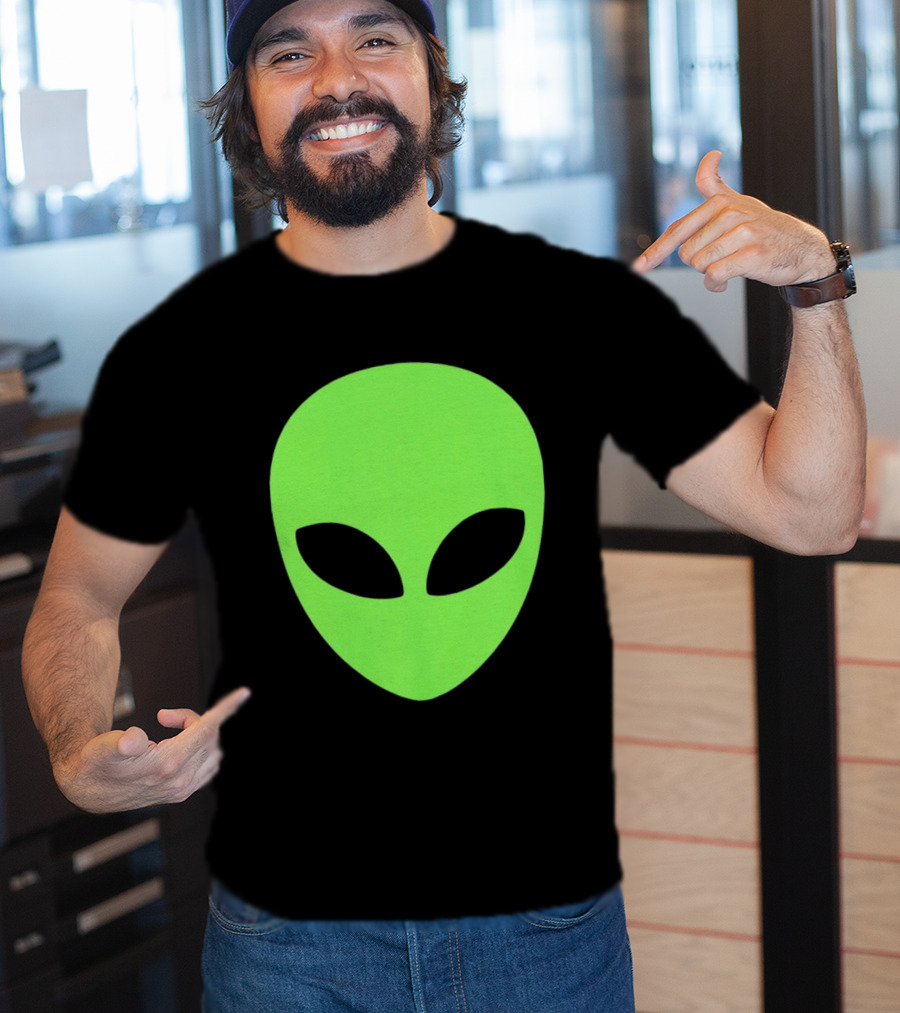 Alien Face 2026 Green Mask T-Shirt