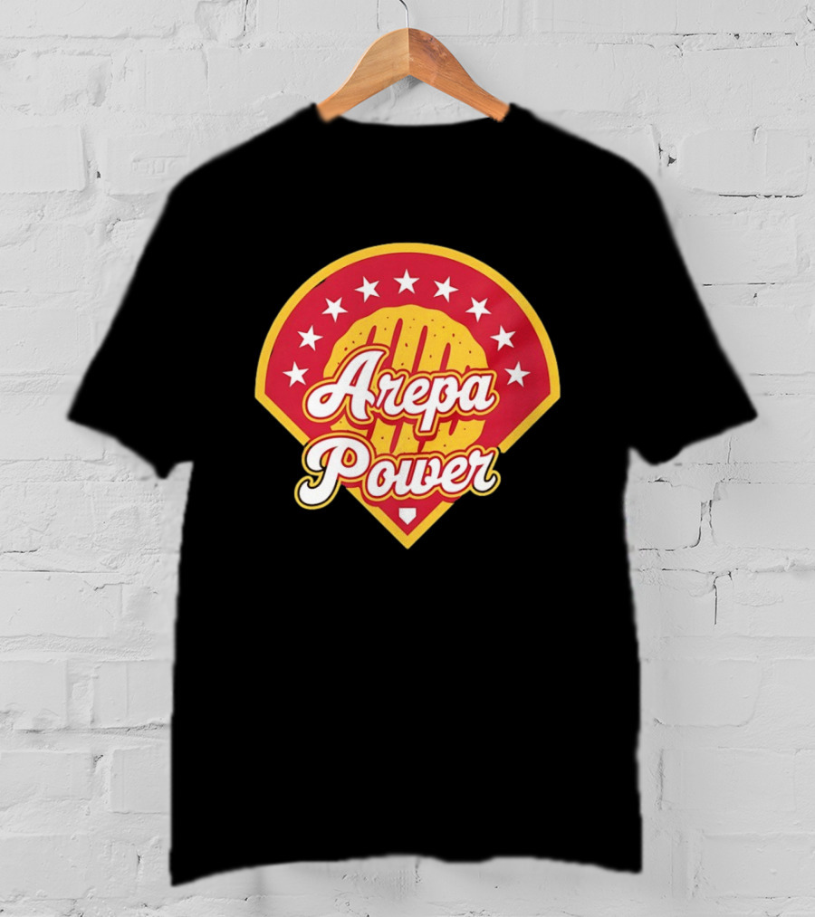 Arepa Power Honor Venezuelan MLB Players Red Baseball T-Shirt