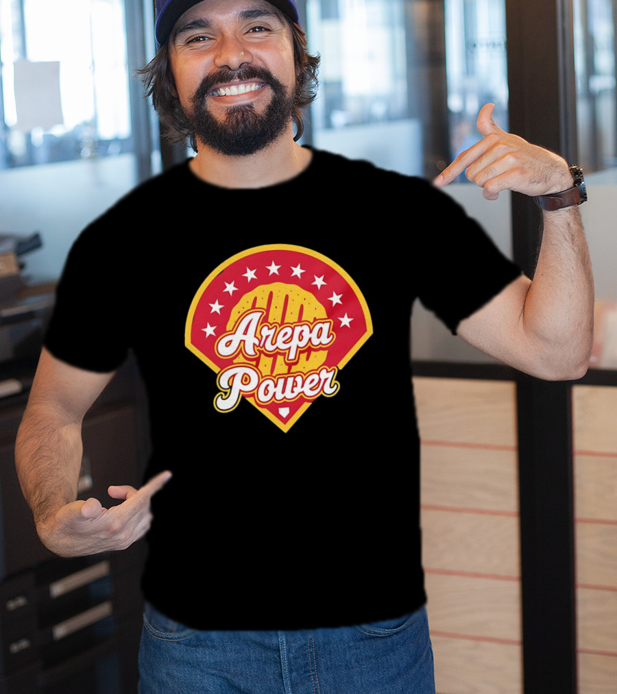 Arepa Power Honor Venezuelan MLB Players Red Baseball T-Shirt