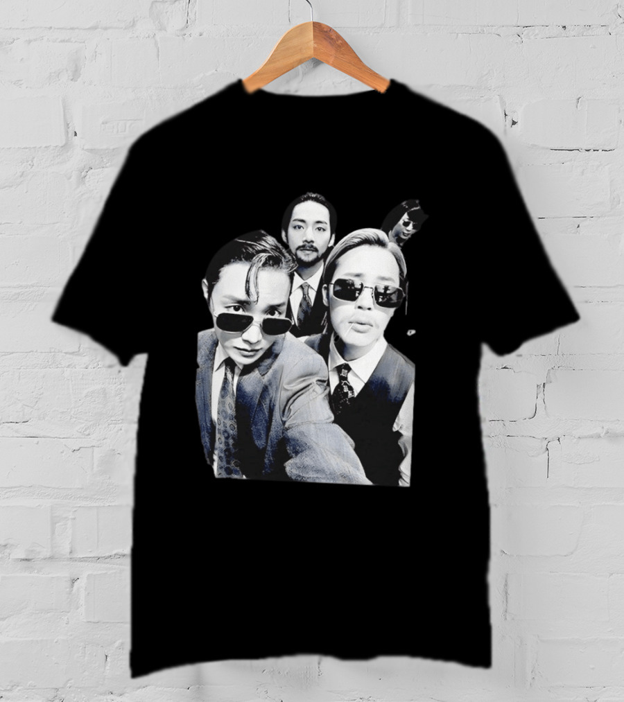 BTS Arirang World Tour Kpop Band Retro Suit Sunglasses T-Shirt