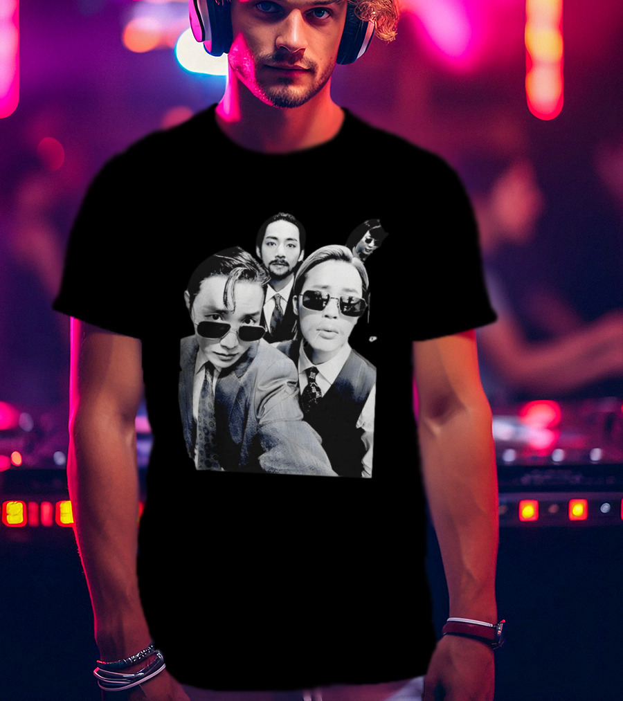BTS Arirang World Tour Kpop Band Retro Suit Sunglasses T-Shirt