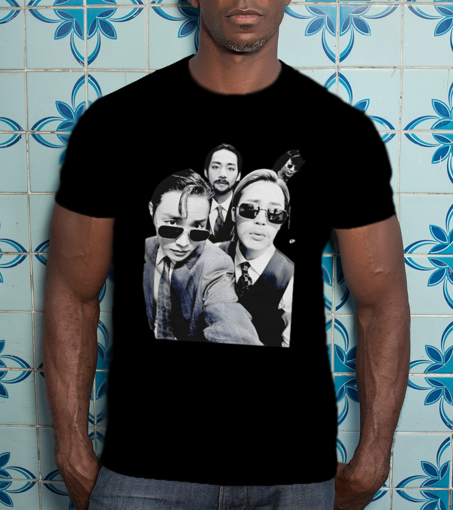 BTS Arirang World Tour Kpop Band Retro Suit Sunglasses T-Shirt