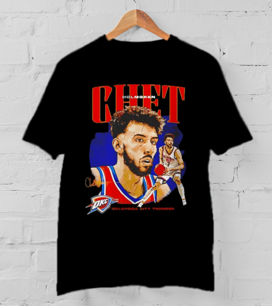 Chet Holmgren Oklahoma City Thunder Player Action OKC T-Shirt