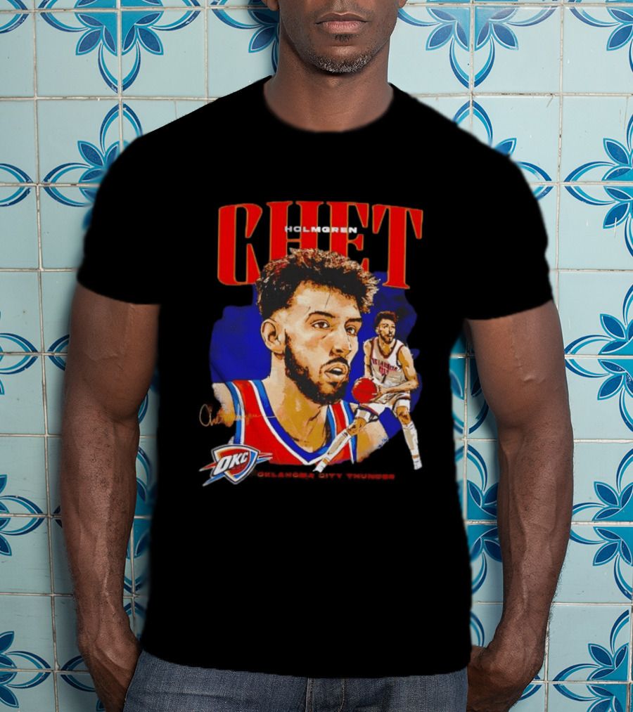 Chet Holmgren Oklahoma City Thunder Player Action OKC T-Shirt