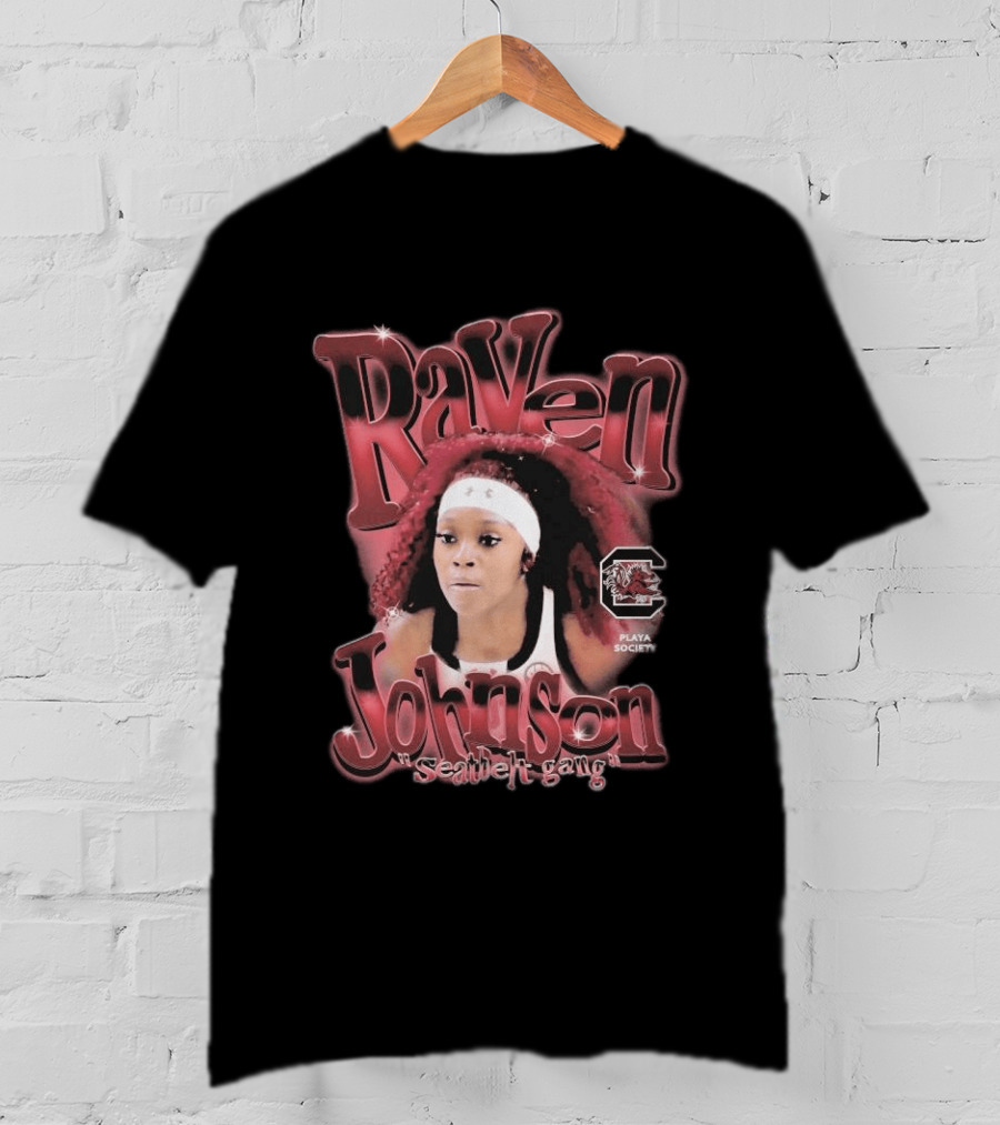 Raven Johnson Seatbelt Gang Playa Society USC Gamecocks T-Shirt
