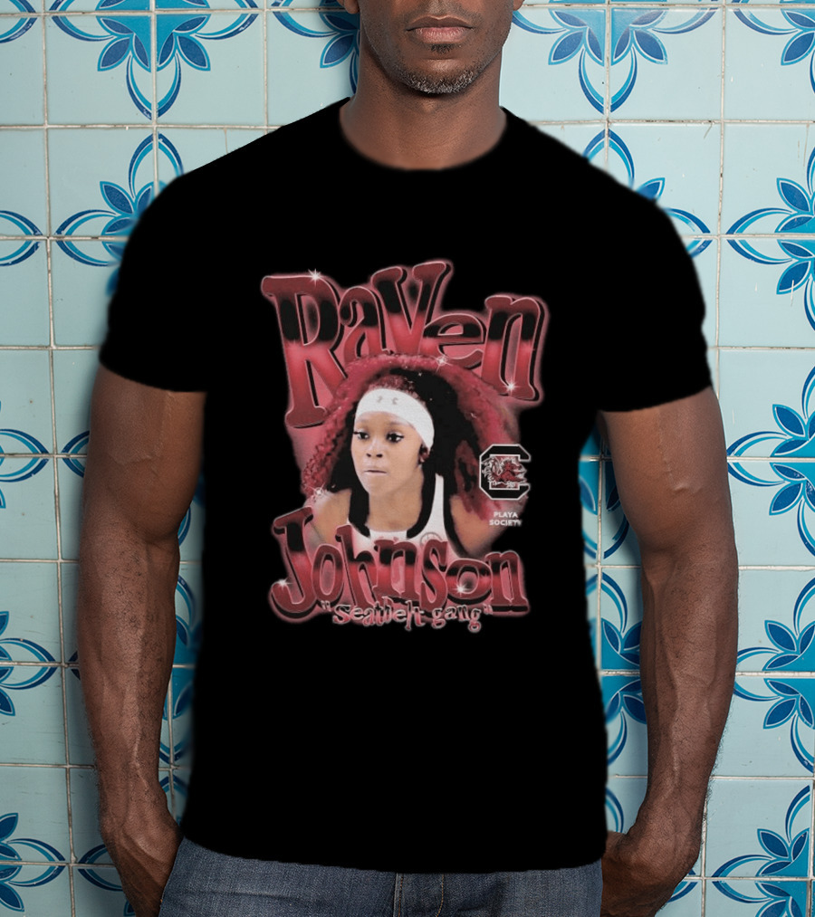 Raven Johnson Seatbelt Gang Playa Society USC Gamecocks T-Shirt