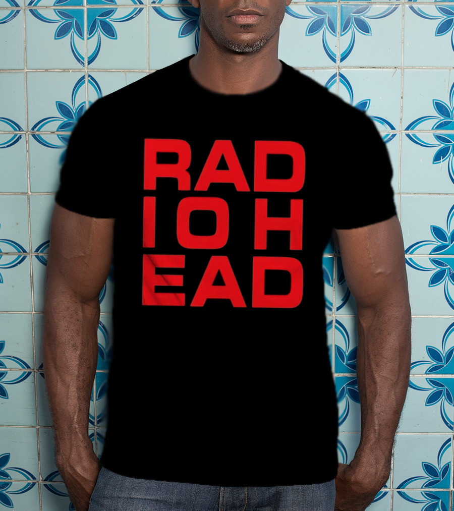 Radiohead BK 25 Bassic Red Text Block T-Shirt