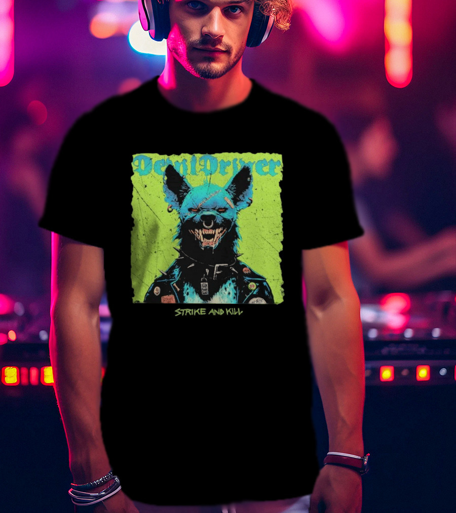DevilDriver 2026 Strike And Kill Blue Canine With Punk Jacket T-Shirt