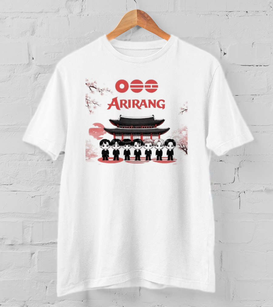 BTS Arirang World Tour 2026 Bangtan Idol Concert Palace Silhouette And Crowd T-Shirt