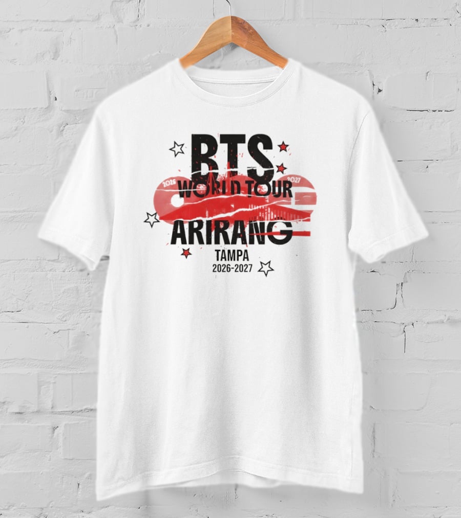 BTS World Tour Arirang Tampa 2026 2027 Concert Event T-Shirt
