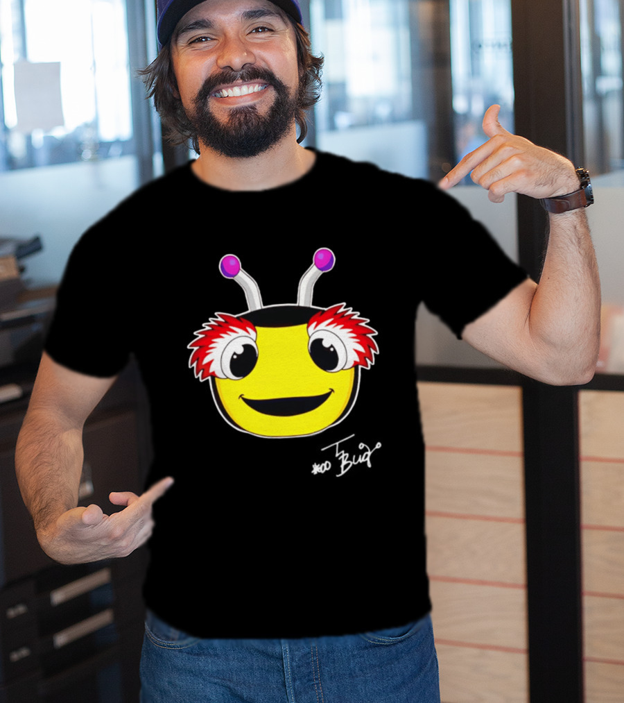 Tampa Bay Lightning Thunderbug Mascot Yellow Face Cartoon T-Shirt