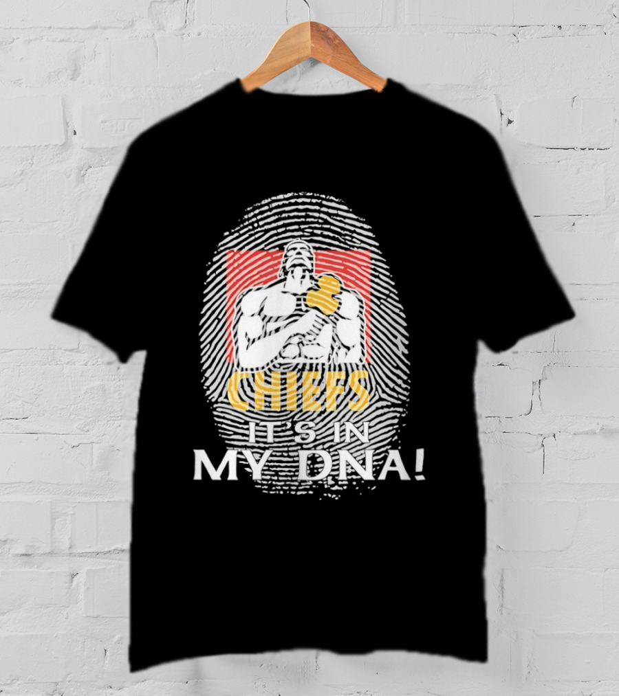 Gallagher Chiefs Football It's In My DNA Fingerprint 2026 T-Shirt