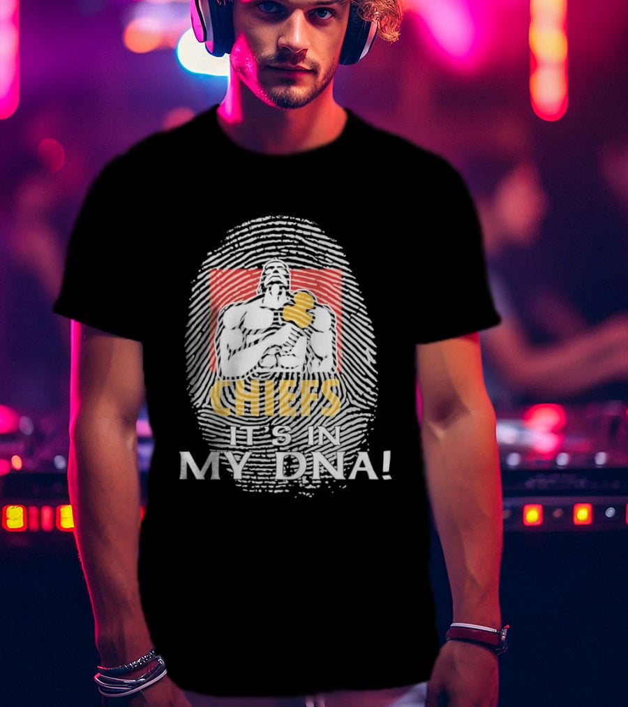 Gallagher Chiefs Football It's In My DNA Fingerprint 2026 T-Shirt