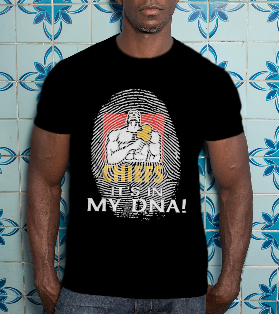 Gallagher Chiefs Football It's In My DNA Fingerprint 2026 T-Shirt