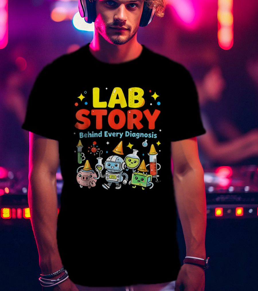 Lab Story Behind Every Diagnosis Week 2026 Medical Laboratory Technician Team T-Shirt