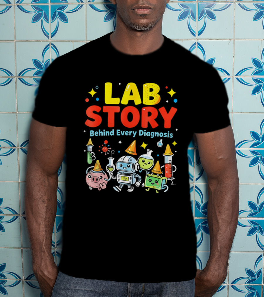 Lab Story Behind Every Diagnosis Week 2026 Medical Laboratory Technician Team T-Shirt