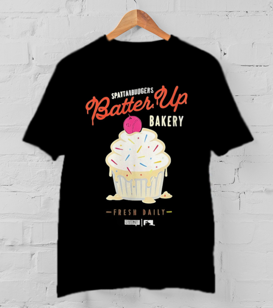 Batter Up Bakery Fresh Daily Cupcake Baseball T-Shirt
