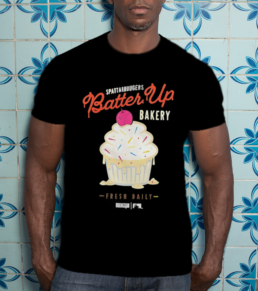 Batter Up Bakery Fresh Daily Cupcake Baseball T-Shirt
