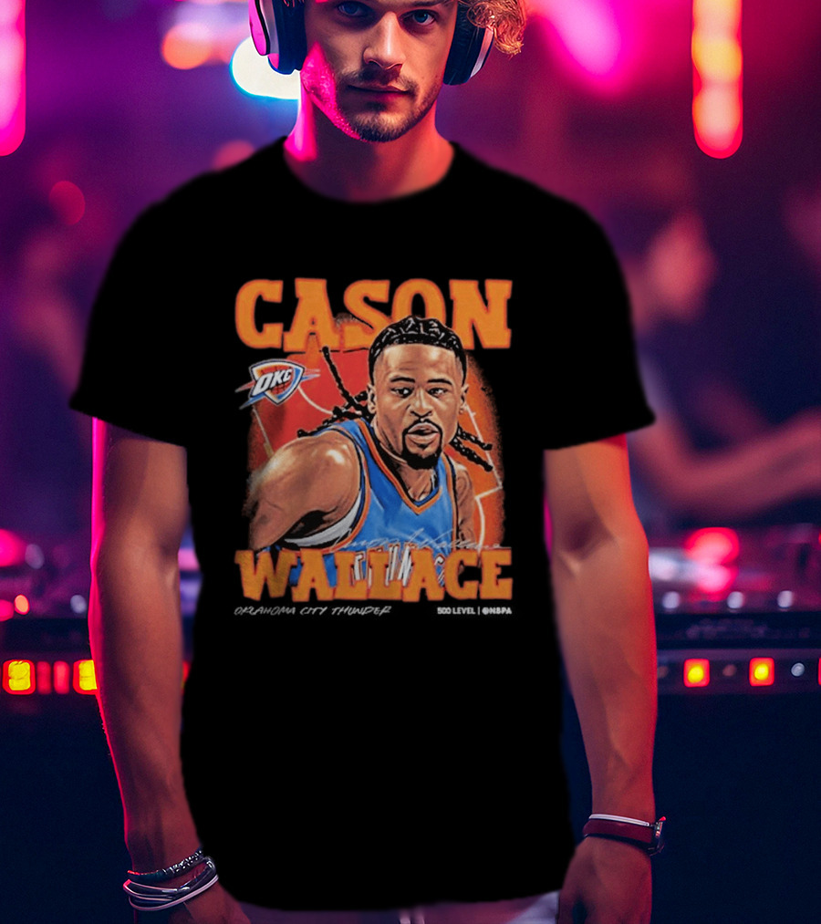 Cason Wallace OKC Thunder NBA Basketball Player T-Shirt