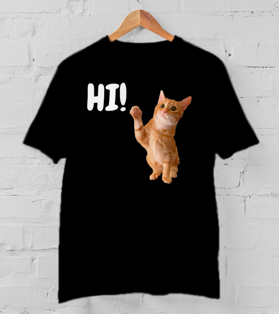 Cat Dandy Hi Paw Wave T-Shirt