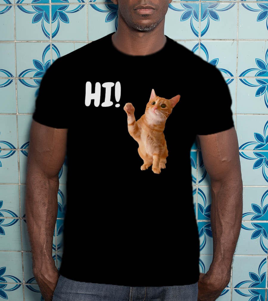Cat Dandy Hi Paw Wave T-Shirt