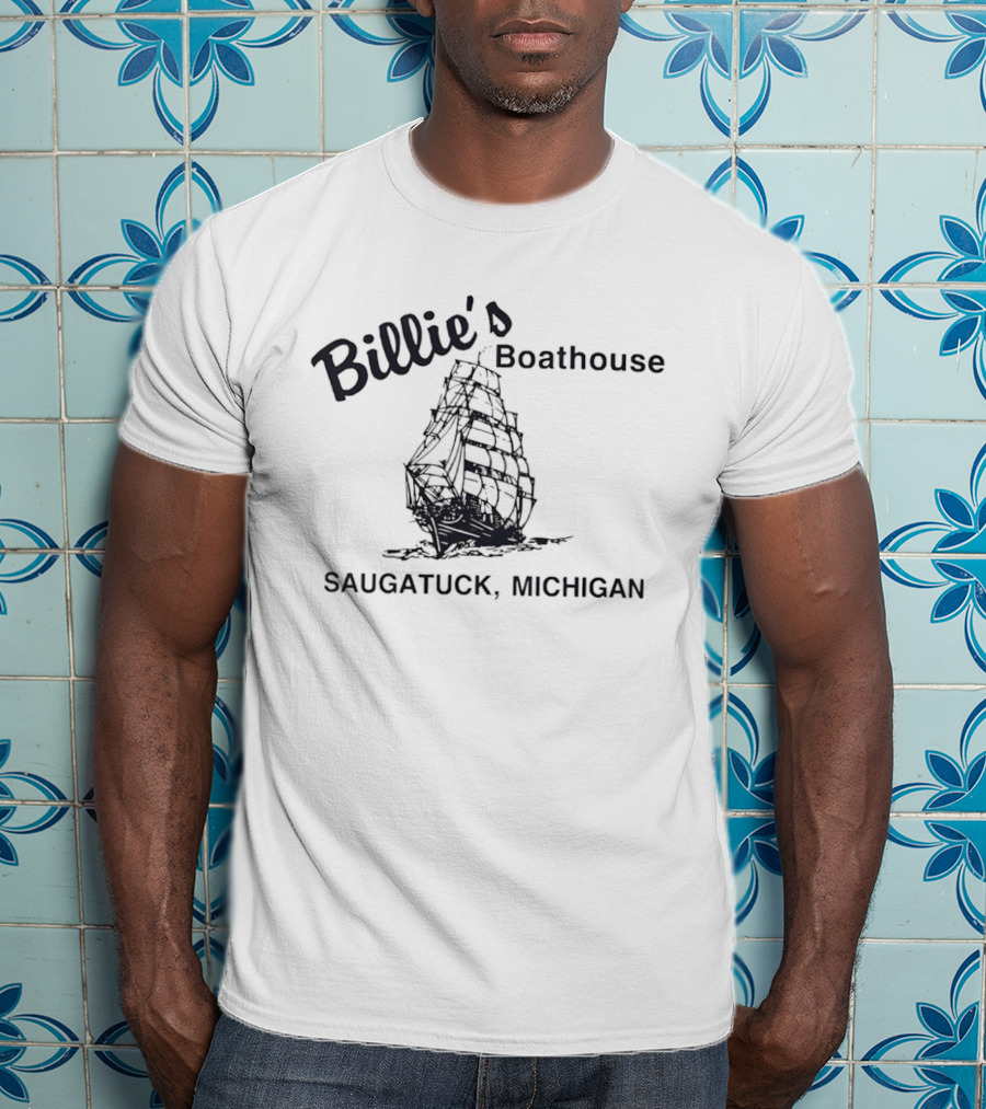 Billie's Boathouse Saugatuck Michigan Nautical Ship T-Shirt