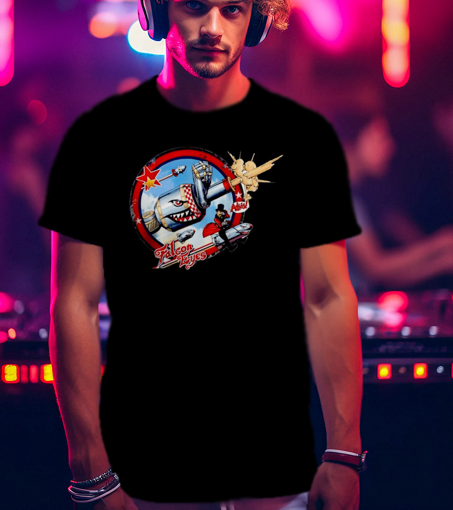 Falcon Eyes WWII Fighter Jet Adios Rocket Punch Action T-Shirt
