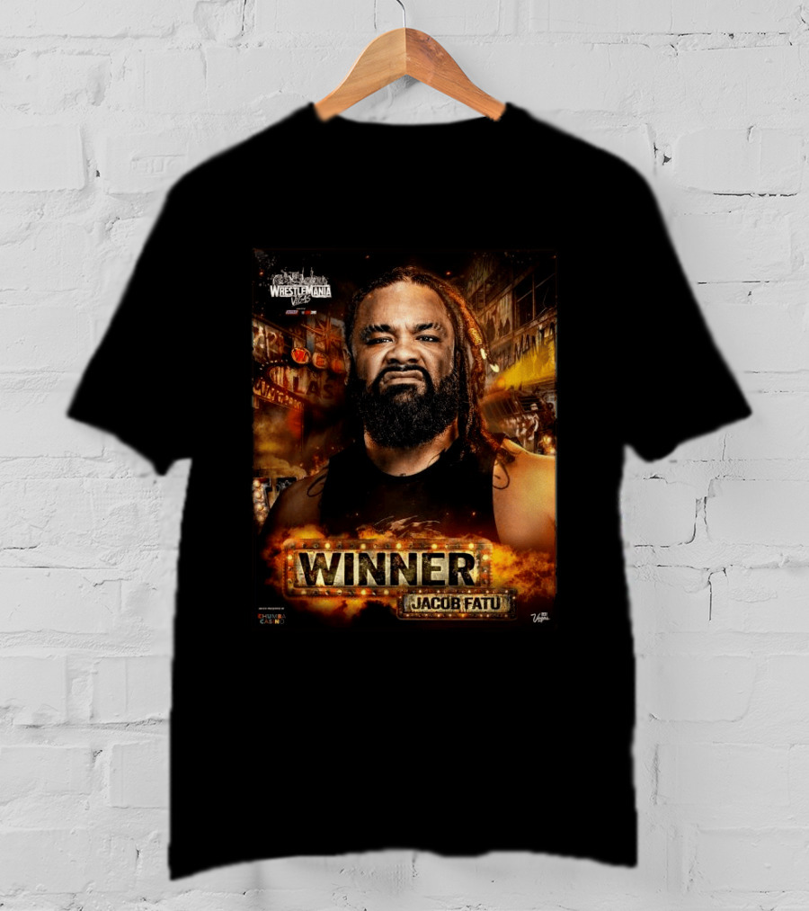 WrestleMania 42 Winner Jacob Fatu WWE 2026 Las Vegas T-Shirt