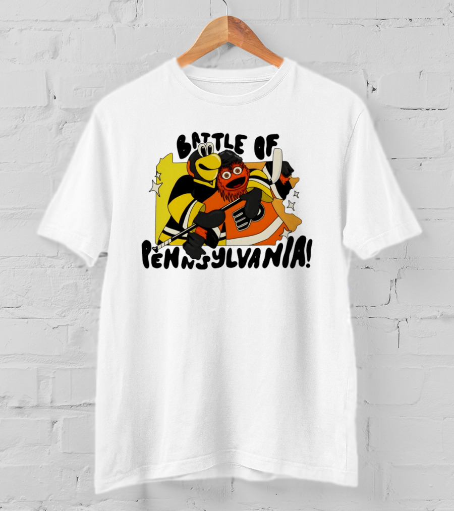 Pittsburgh Penguins Philadelphia Flyers Battle Of Pennsylvania Hug T-Shirt
