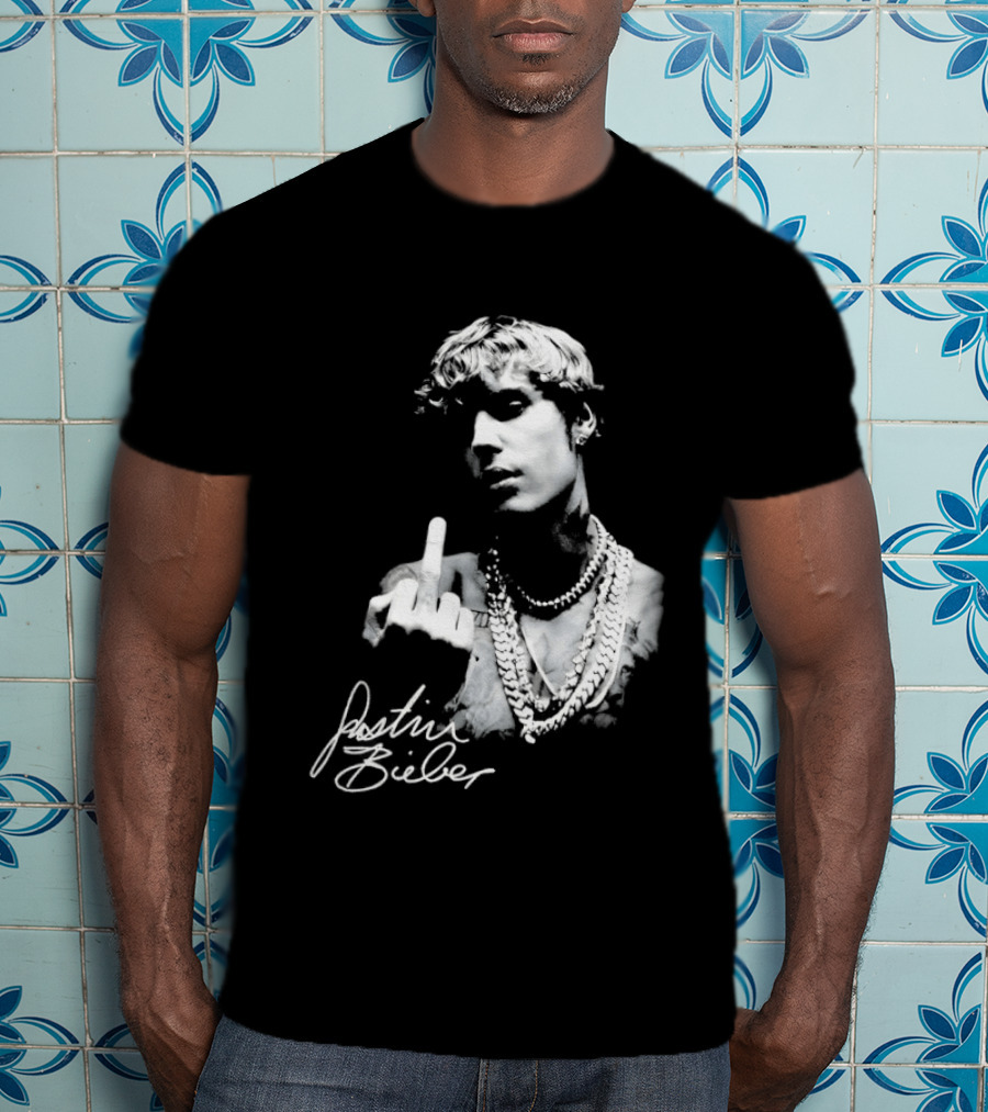 Justin Bieber Middle Finger Gesture T-Shirt