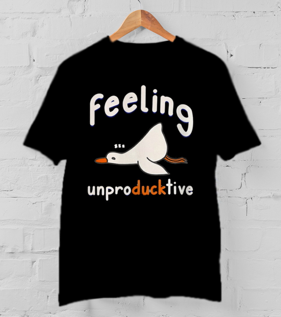 Feeling UnproDUCKtive Funny Sleeping Duck T-Shirt