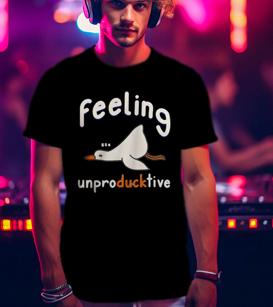 Feeling UnproDUCKtive Funny Sleeping Duck T-Shirt