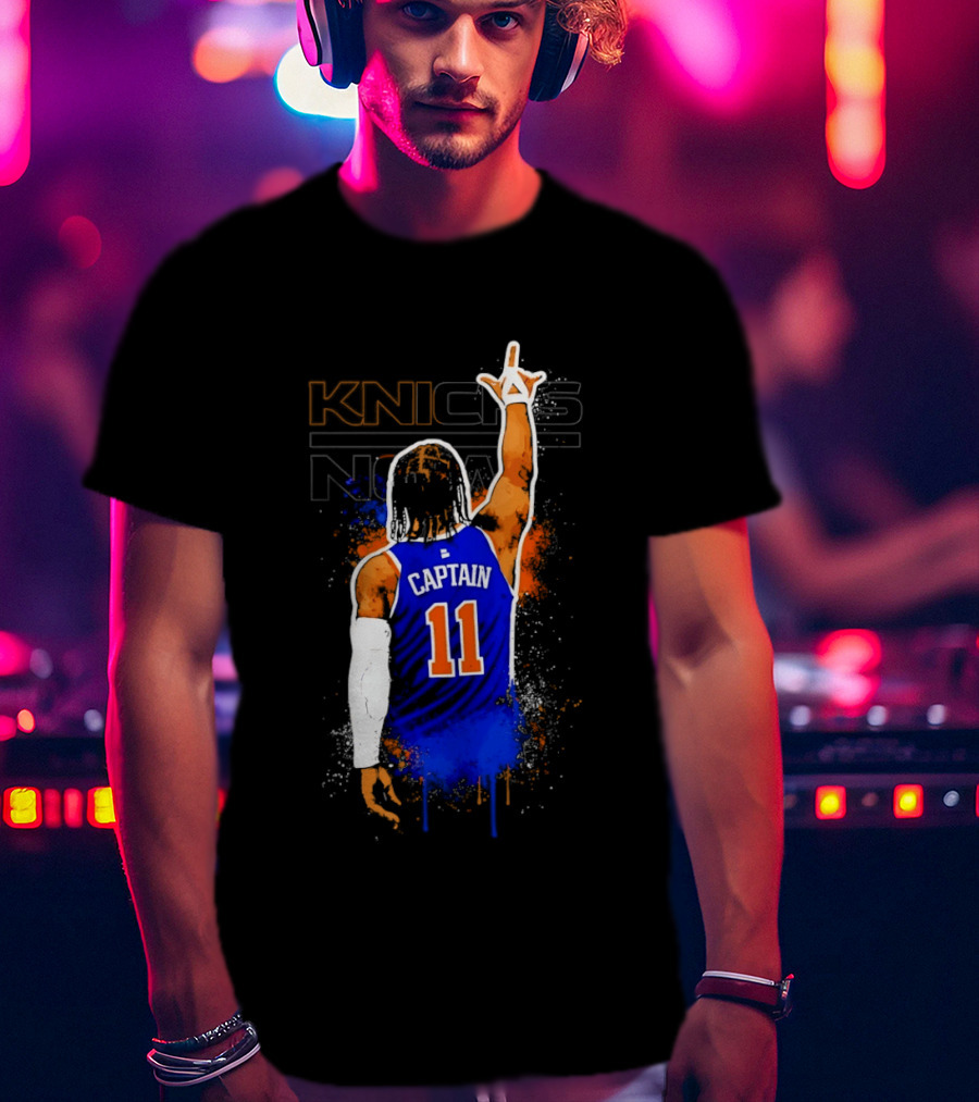 Knicks Captain Number 11 Jalen Brunson New York T-Shirt